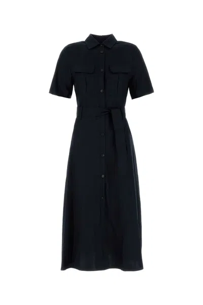 WOOLRICH MIDNIGHT BLUE LYOCELL SHIRT DRESS