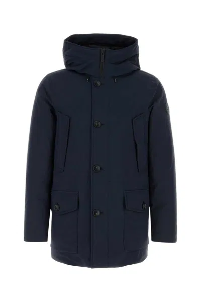 Woolrich Midnight Blue Stretch Nylon Down Jacket