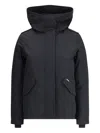 Woolrich Military Inspired Hooded Jacket In Black