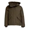 Woolrich Hooded Parka With Drawstring Waist And Pockets In Brown