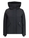 Woolrich Military Inspired Hooded Jacket In Black