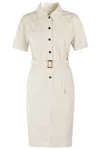 Woolrich Women's Cotton Dress With Buttons And Buckle Belt