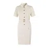 Woolrich Women's Cotton Dress With Buttons And Buckle Belt