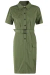 Woolrich Women's Cotton Shirt Dress In Cypress