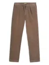 Woolrich Milton Pleated Drawstring Trousers In Brown