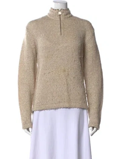 Pre-owned Woolrich Mock Neck Sweater In Neutral
