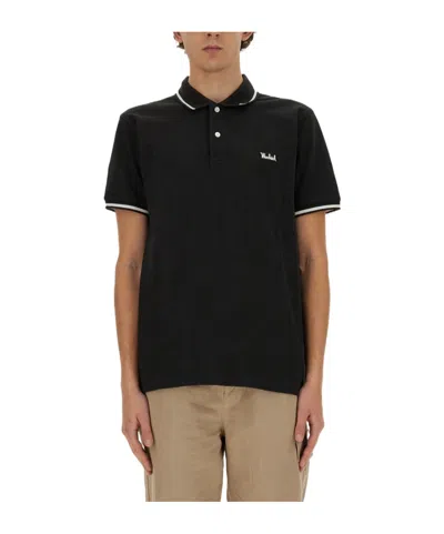 Woolrich Monterey Straight Hem Polo Shirt In Black