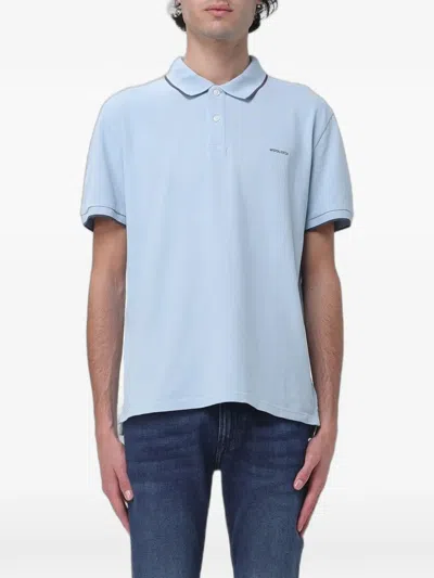 Woolrich Monterey Piqué-cotton Polo Shirt In Blue