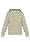 Woolrich Mouline Full-zip Hoodie In Gray