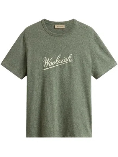 Woolrich Mouline Jersey T-shirt In Green