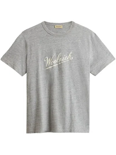 Woolrich Mouline Jersey T-shirt In Grey