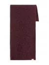 Woolrich Mouline Ribbed Wool Scarf In Red