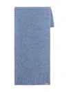 Woolrich Mouline Wool Scarf In Blue