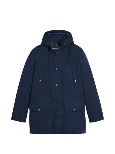 Woolrich Mountain Cloth Parka In Blue