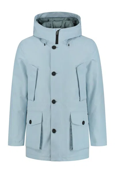 Woolrich Mountain Hooded Padded Parka In Blue