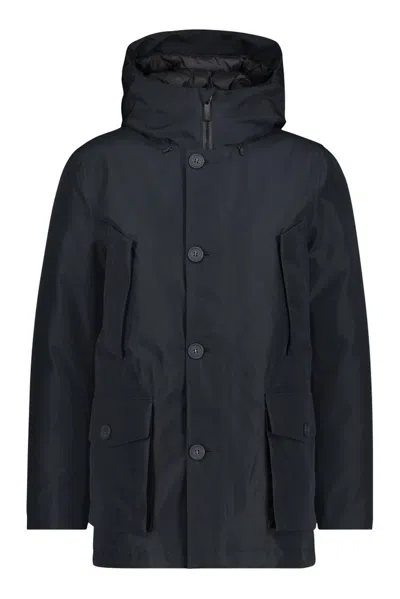 Woolrich Mountain Hooded Padded Parka In Navy