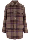 Woolrich Multi Check Pattern Wool-blend Flap Pockets Shirt In Brown