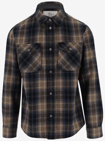 WOOLRICH MULTICOLOR EMBROIDERED FLANNEL SHIRT