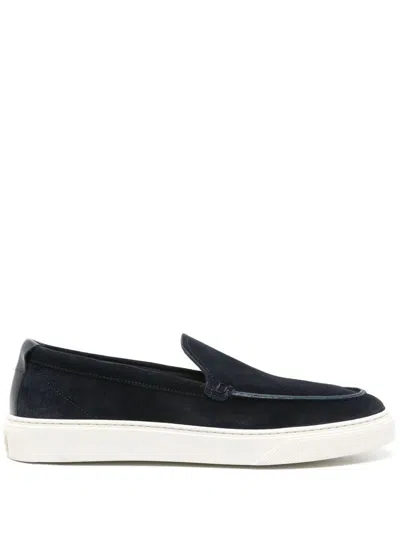 WOOLRICH NAVY BLUE CALF SUEDE LEATHER