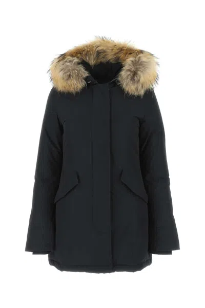 Woolrich Navy Blue Cotton Blend Arctic Parka