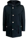 Woolrich Navy Blue Cotton Blend Down-filled Parka In Blue