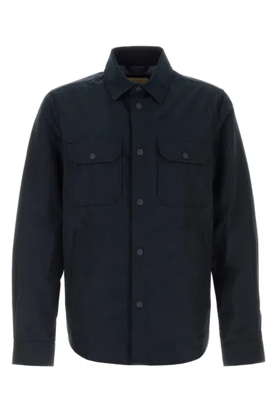 Woolrich Navy Blue Cotton Blend Shirt