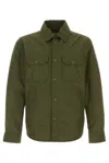 Woolrich Cotton Blend Shirt With Chest Pockets In Green