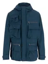 Woolrich Navy Blue Jacket With Press-stud And Zip Fastening In Blue