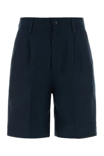 Woolrich Navy Blue Lyocell Blend Bermuda Shorts