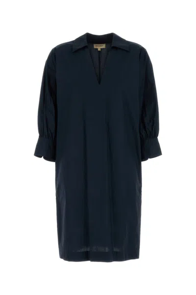 WOOLRICH NAVY BLUE MIDI TUNIC DRESS