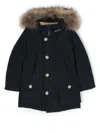 Woolrich Navy Blue Parka  In Black