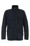 Woolrich Navy Blue Polyester Urban Field Jacket In Black