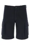 Woolrich Navy Blue Stretch Cotton Bermuda Shorts