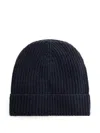 Woolrich Navy Blue Wool Polyamide Hat
