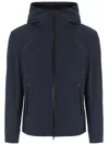 Woolrich Navy Stretch Nylon Jacket In Blue