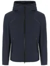 Woolrich Navy Stretch Nylon Jacket In Blue