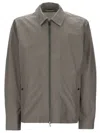 Woolrich Collared Neck Jacket Buttoned Cuffs Pockets In Gray
