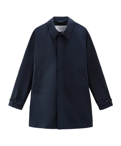 Woolrich New City Urban Touch Coat Melton Blue