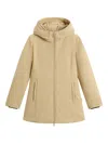 Woolrich New Firth Parka Coat In Neutral