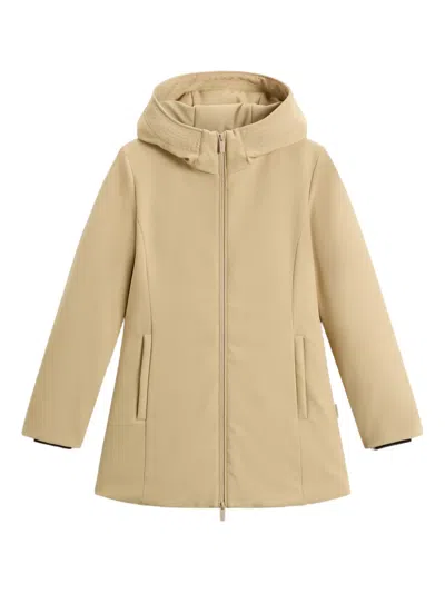 Woolrich New Firth Parka Coat In Neutral