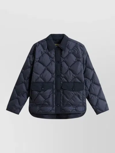 Woolrich Nylon Blouson Jacket Long Sleeves Collar In Multi