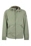 Woolrich Crinkle Hooded Windbreaker In Green