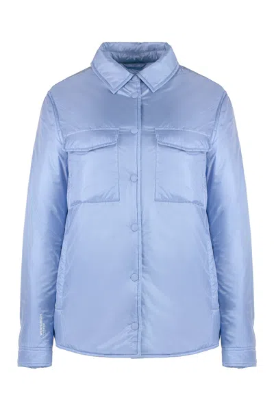Woolrich Nylon Overshirt In Blue