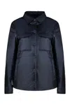 Woolrich Nylon Overshirt In Blue