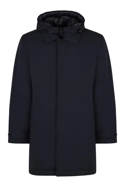 Woolrich Nylon Parka In Blue