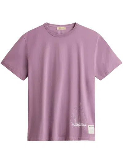 Woolrich Offshore T-shirt In Purple