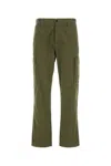 Woolrich Olive Green Cargo Pant In Olive