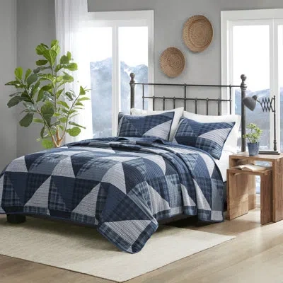 Woolrich Olsen Oversized Cotton Quilt Set In Blue