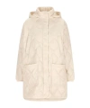 Woolrich Ooded Down Jacket In Neutral