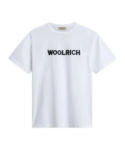 Woolrich Open-necked Black Shirt In White